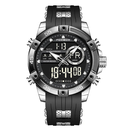 Nuevo reloj de pulsera de cuarzo original de lujo de la marca FOXBOX para hombre, reloj analógico digital resistente al agua de estilo militar a la moda para hombre