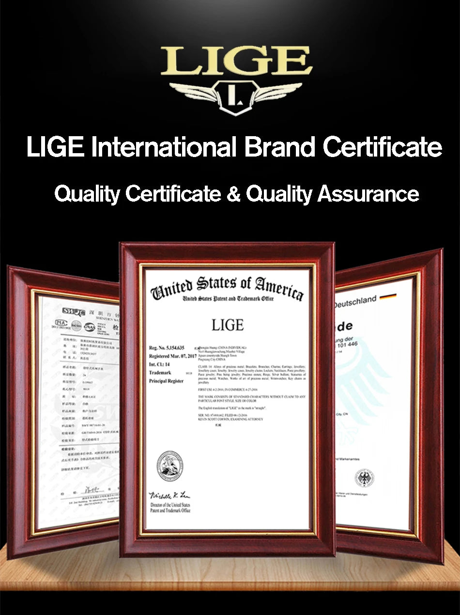 LIGE Reloj de moda para hombre, deportivo militar, con doble pantalla, calendario, relojes de cuarzo, LED luminosos, resistente al agua, cronógrafo, relojes para hombre