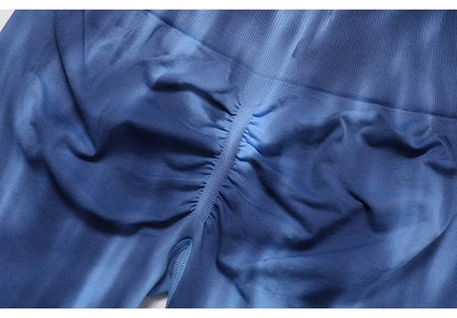 Pantalones de yoga para mujer con estampado tie-dye Cloud Rise, leggings deportivos sexys para gimnasio, mallas sin costuras, pantalones de cintura alta para entrenar.