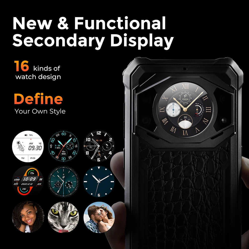 Teléfono inteligente resistente Fossibot F101Pro, 15 GB + 128 GB, Android 13, IP68, resistente al agua, batería de 10600 mAh, NFC, versión global