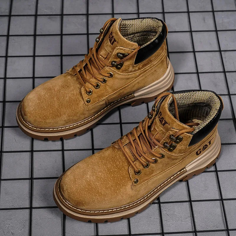 Botas de nieve para hombre, ideales para el invierno. Botas clásicas de caña alta para senderismo, con suela gruesa antideslizante y gran practicidad.