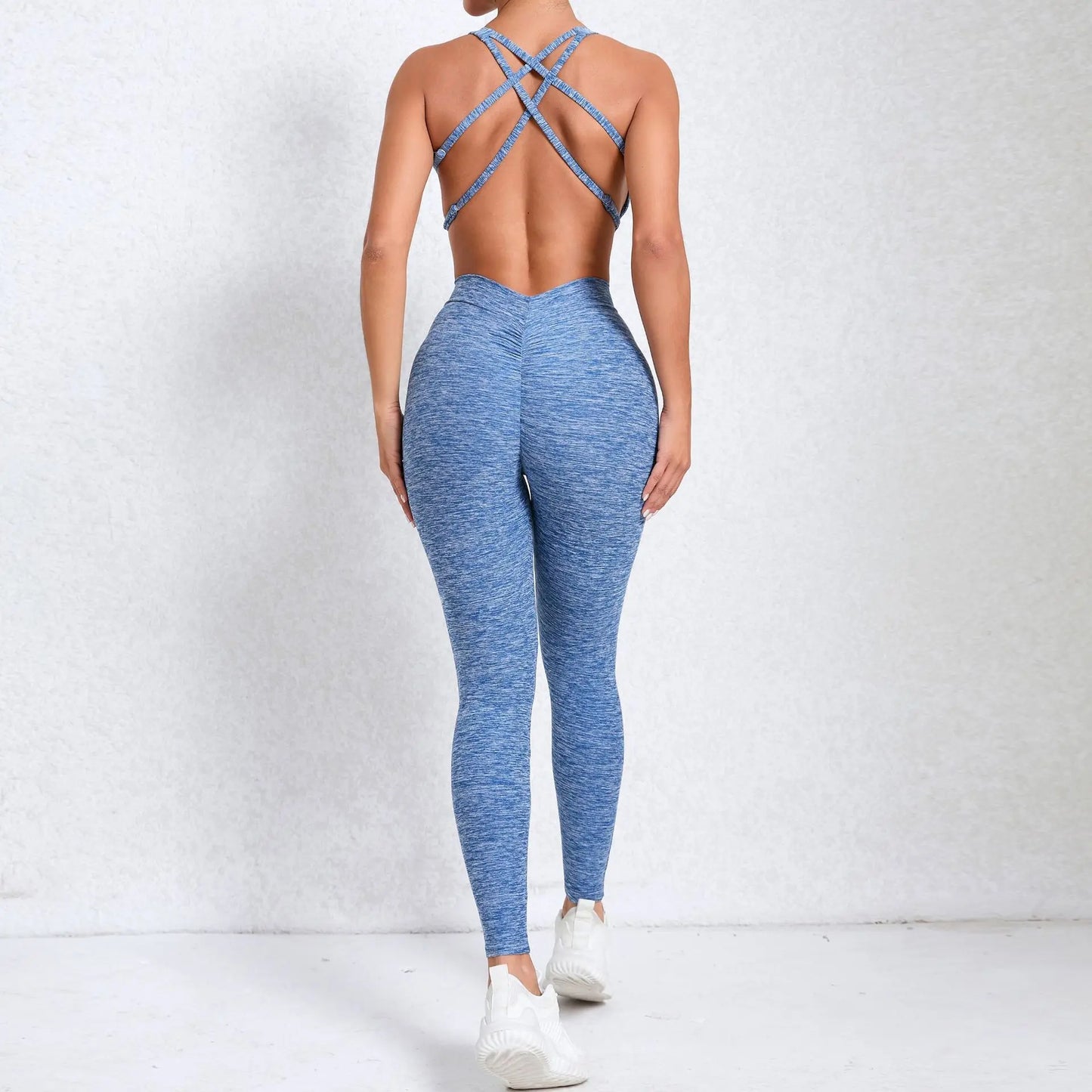 Women Gym Jumpsuit Female Yoga Set Workout One-piece Suit Women Sports Push Up Yoga Clothes Backless Activewear Fitness Set