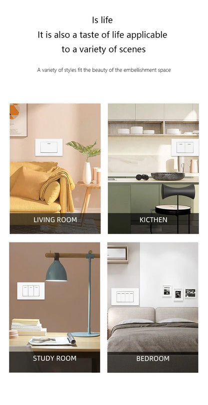 Enchufe de pared USB inteligente tipo C de 20 W con carga rápida para Italia, Chile y México; panel de interruptor de luz eléctrico de Brasil con toma USB-C universal.