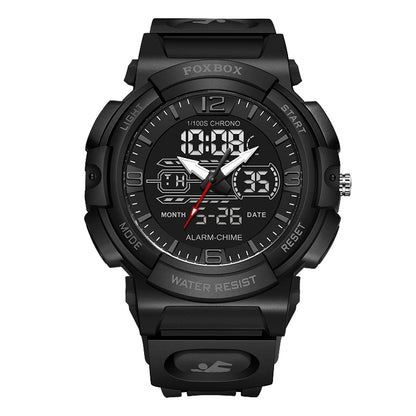 LIGE-Reloj de pulsera deportivo militar para hombre, nuevo, resistente al agua hasta 50 m, con alarma y pantalla LCD dual, de cuarzo