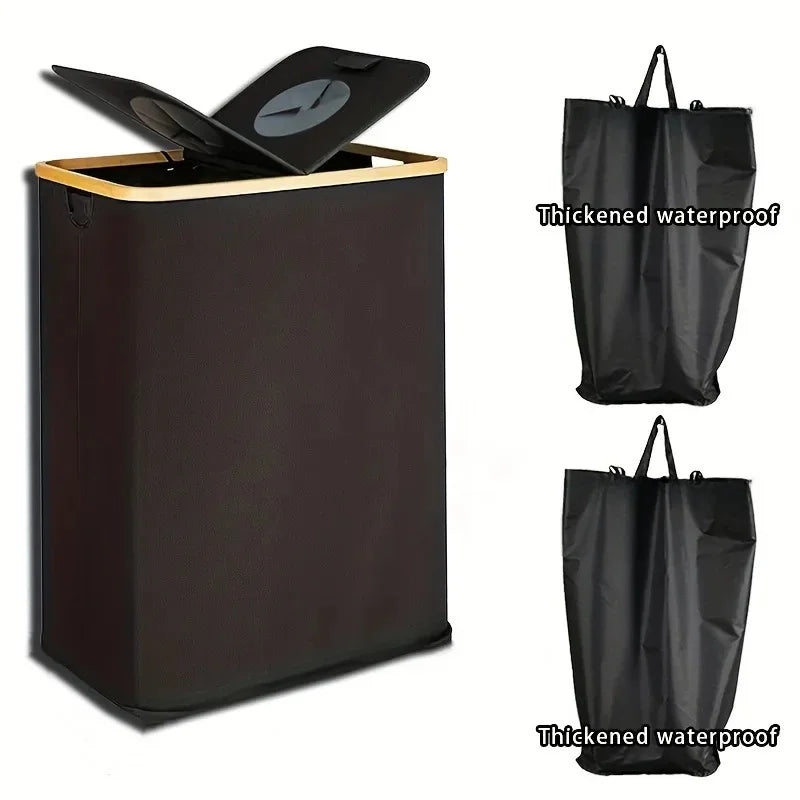 Cesta de tela Oxford de gran capacidad para ropa sucia, impermeable, plegable, para uso doméstico, cesta de almacenamiento ordenada para organizar el hogar.