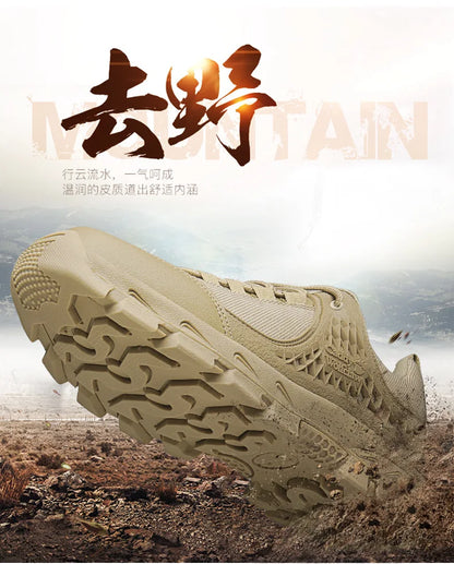 Nuevas zapatillas para hombre: calzado deportivo informal para senderismo, actividades al aire libre, entrenamiento táctico, escalada y uso militar.