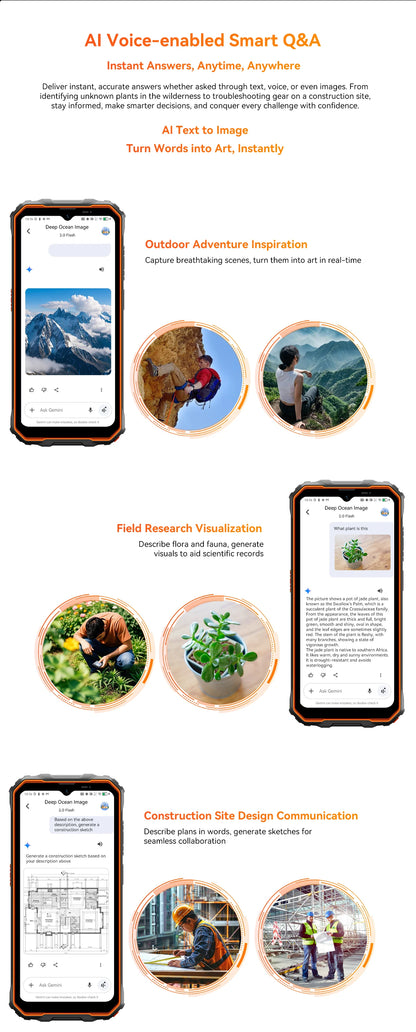 Teléfono resistente Blackview OSCAL Marine 2, 8 GB de RAM, 256 GB de almacenamiento, smartphone con IA, batería de 11000 mAh, pantalla HD+ de 6,56", procesador Unisoc T61, Android 15 y NFC.