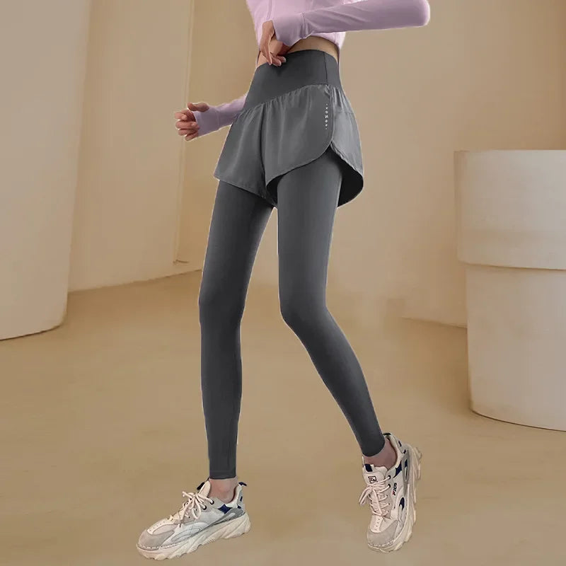 Pantalones deportivos de gimnasio para mujer, mallas de entrenamiento de yoga de cintura alta, faldas, leggings, ropa deportiva para correr, tenis, secado rápido.