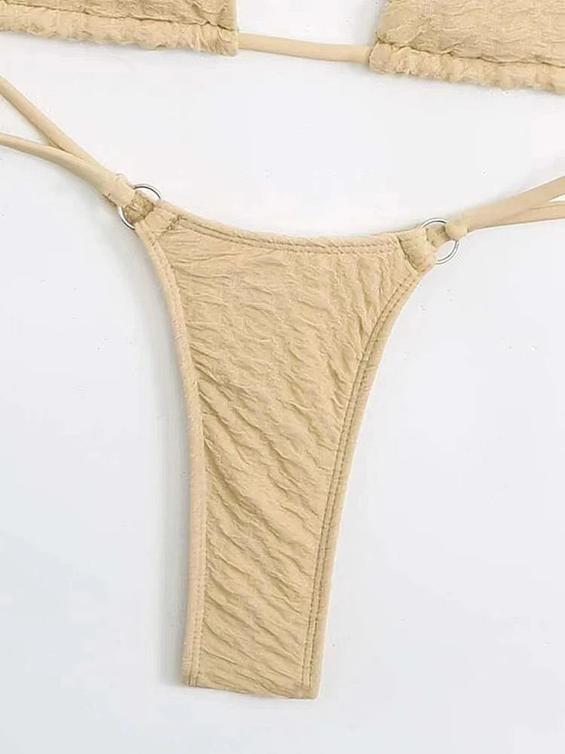 Minibikini Sexy Micro Extremo: Conjunto de Bikini 2023 con Relleno, Estilo Brasileño y Tanga Ajustada para Bañarse en el Verano