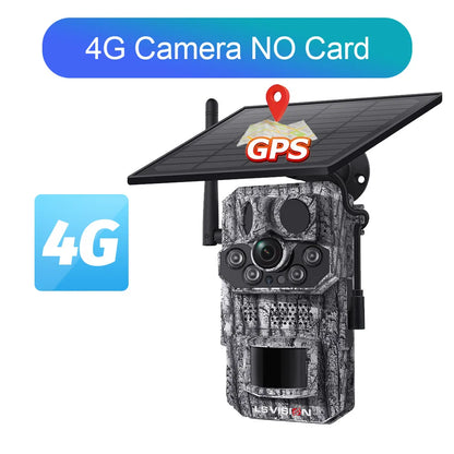 Cámara de rastreo celular Ucon 4G LTE de 5 MP con energía solar, sensor PIR activado por movimiento, tiempo de disparo de 0,2 s, visión nocturna, para caza de vida silvestre.