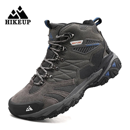 Botas de invierno HIKEUP para hombre, botas de senderismo para exteriores, de ante, de caña alta, impermeables, tácticas, de combate, militares.