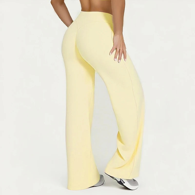 Pantalones rectos de tejido ultrasuave tipo mantequilla para mujer, pantalones de yoga de talle medio, mallas deportivas de tacto natural, leggings de pilates, pantalones deportivos para correr.