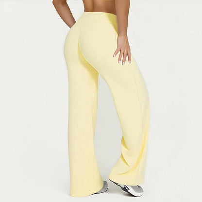 Pantalones rectos de tejido ultrasuave tipo mantequilla para mujer, pantalones de yoga de talle medio, mallas deportivas de tacto natural, leggings de pilates, pantalones deportivos para correr.