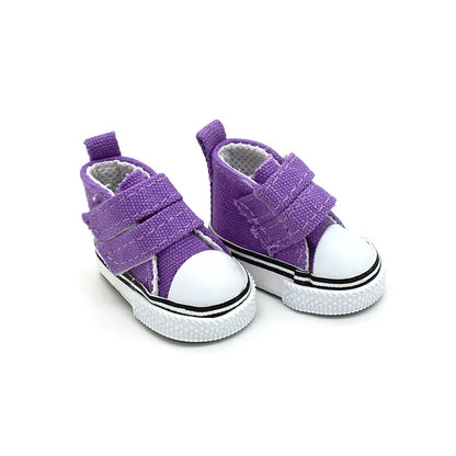 Accesorios BJD 5cm 1/6 Zapatos de muñeca Zapatos hechos a mano para muñecas Mini cordones de lona Accesorios de muñeca Juguetes casuales Regalo para niños