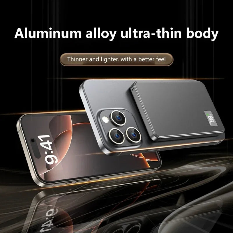 Batería externa magnética portátil Lenovo de 500.000 mAh, inalámbrica, PD22,5 W, carga rápida, compatible con Magsafe para iPhone y Samsung.