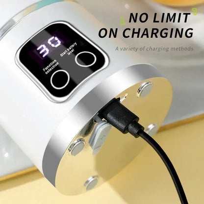 Licuadora Exprimidor Eléctrico Portátil 450ml 8 Cuchillas Exprimidor de Viaje Máquina Recargable Batidos Smoothies Licuadoras Jugo Fresco