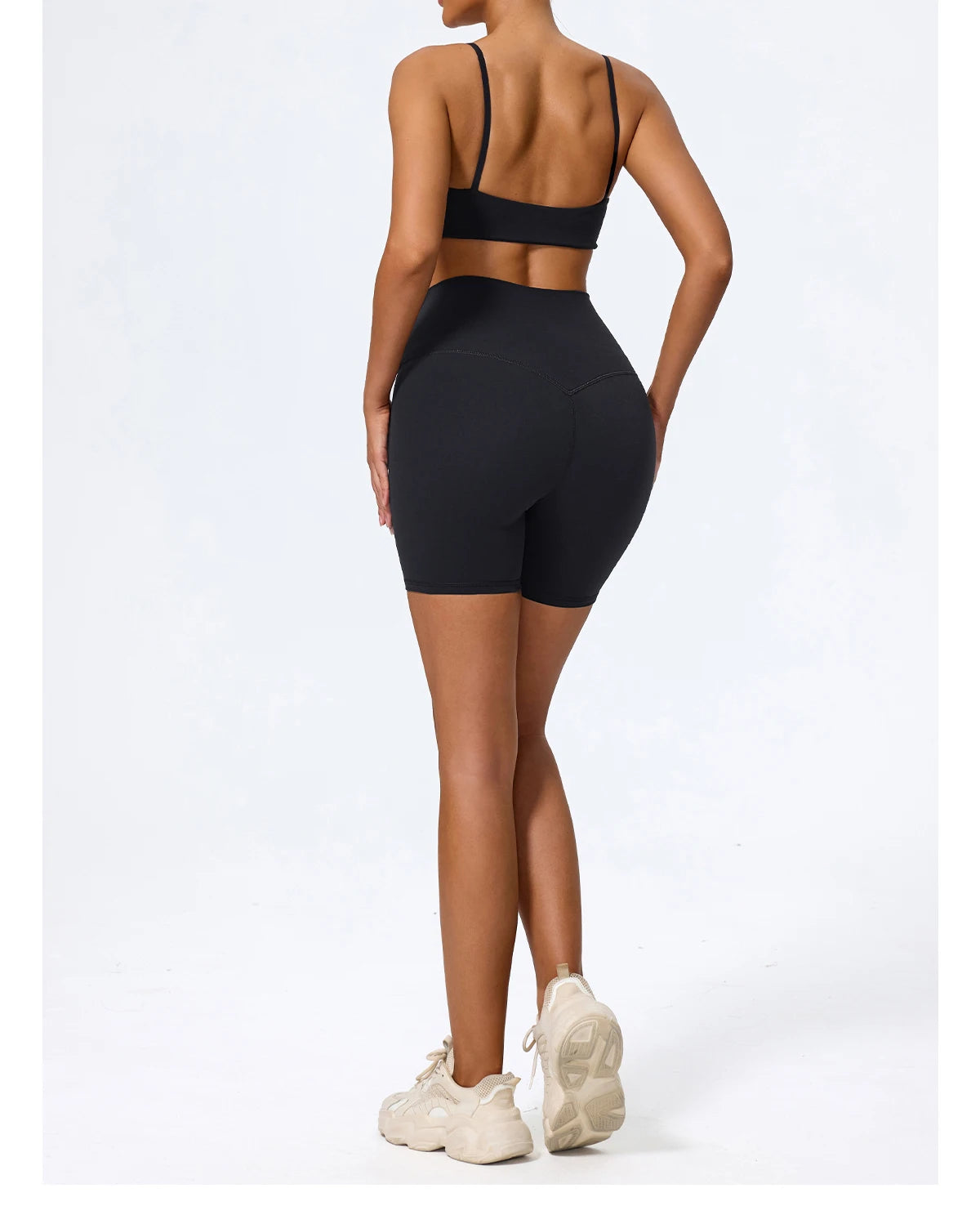 Ctenkevet - Conjunto deportivo de 2 piezas sin mangas para mujer, de verano, para gimnasio, yoga, de cintura alta, transpirable, mallas deportivas para mujer