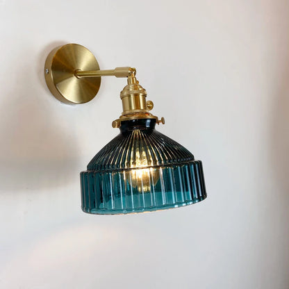Iluminación para sala de estar, decoración de pared, personalidad nórdica, arte de vidrio verde, aire fresco transparente, espejo de pasillo, faro, faro para dormitorio