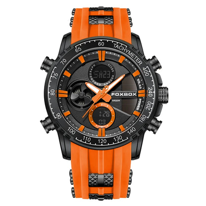 Nuevo reloj cronógrafo deportivo informal para hombre, con correa de silicona, de cuarzo, con esfera grande y punteros luminosos, resistente al agua