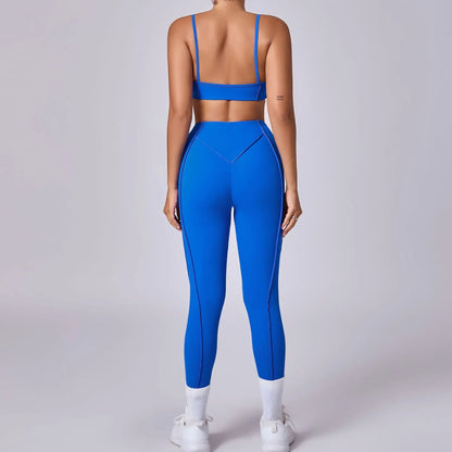 2025 New Yoga Set  2Pcs Sports Suit Women Sexy Workout Bra Suit Running Gym High Waist Legging Quick Dry Tight Yoga Clothing