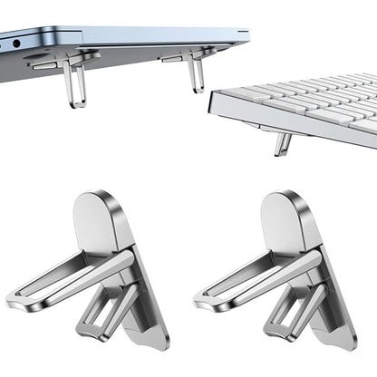 Soporte portátil para portátil con 2 ángulos ajustables, soporte plegable, elevador invisible para portátil Macbook, patas de soporte para portátil