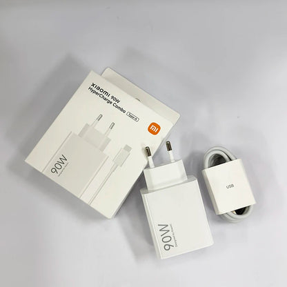 Xiaomi 90W Charger Fast Turbo Charging Wall Power Adapter 1M 6A Type C Cable Xiaomi Mi 15 14 Ultra Pro POCO X7 X6 Redmi Note 11T