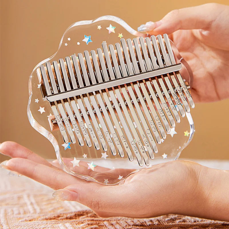 HLURU Kalimba 17, piano de pulgar de 21 teclas, cristal acrílico, Kalimba 17, piano de dedo de 21 teclas para principiantes y niños, instrumento de teclado