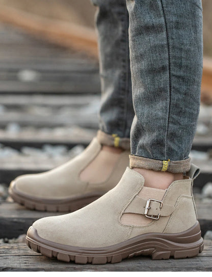 Zapatos de seguridad de moda con puntera de acero para hombre, zapatillas de trabajo, tenis de seguridad, protección industrial para los pies. Originales.