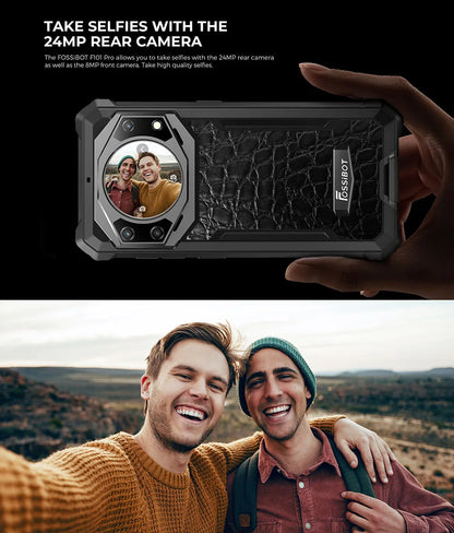 Teléfono inteligente resistente Fossibot F101Pro, 15 GB + 128 GB, Android 13, IP68, resistente al agua, batería de 10600 mAh, NFC, versión global