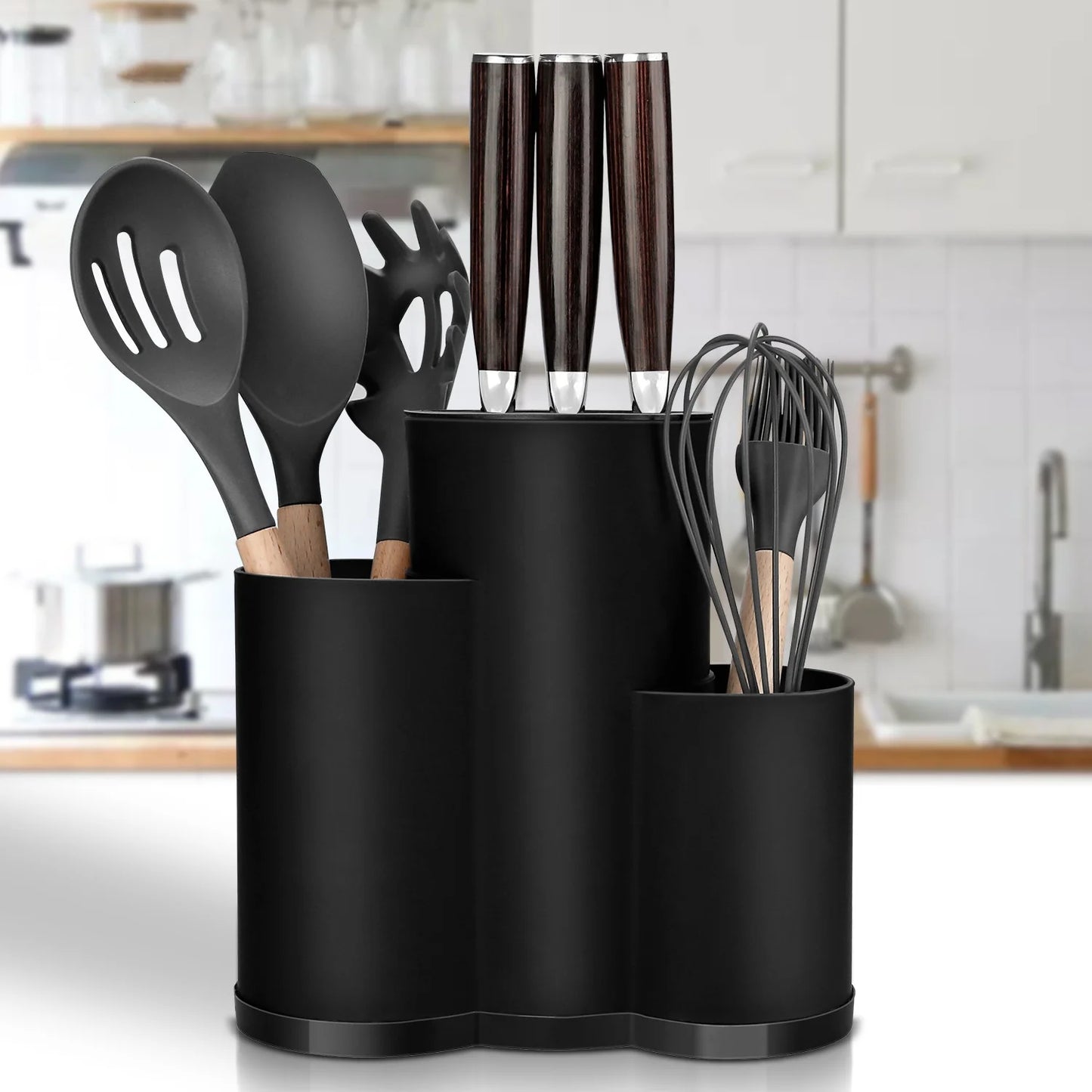 Nuevo soporte de almacenamiento para cuchillos, estante multifuncional para vajilla y utensilios de cocina.