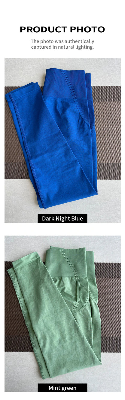 Mallas deportivas para mujer, pantalones de yoga, leggings ajustados sin costuras, suaves, de cintura alta, para gimnasio, entrenamiento, ropa deportiva y fitness.