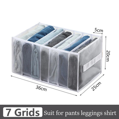 Caja de almacenamiento para organizar jeans, organizador de armario, sistema de organización de ropa, organizador de cajones, armario, organizador de almacenamiento de pantalones