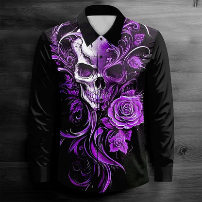 Camisa 3D de manga larga para hombre, estilo casual urbano, suave y cómoda, con un nuevo diseño tridimensional.