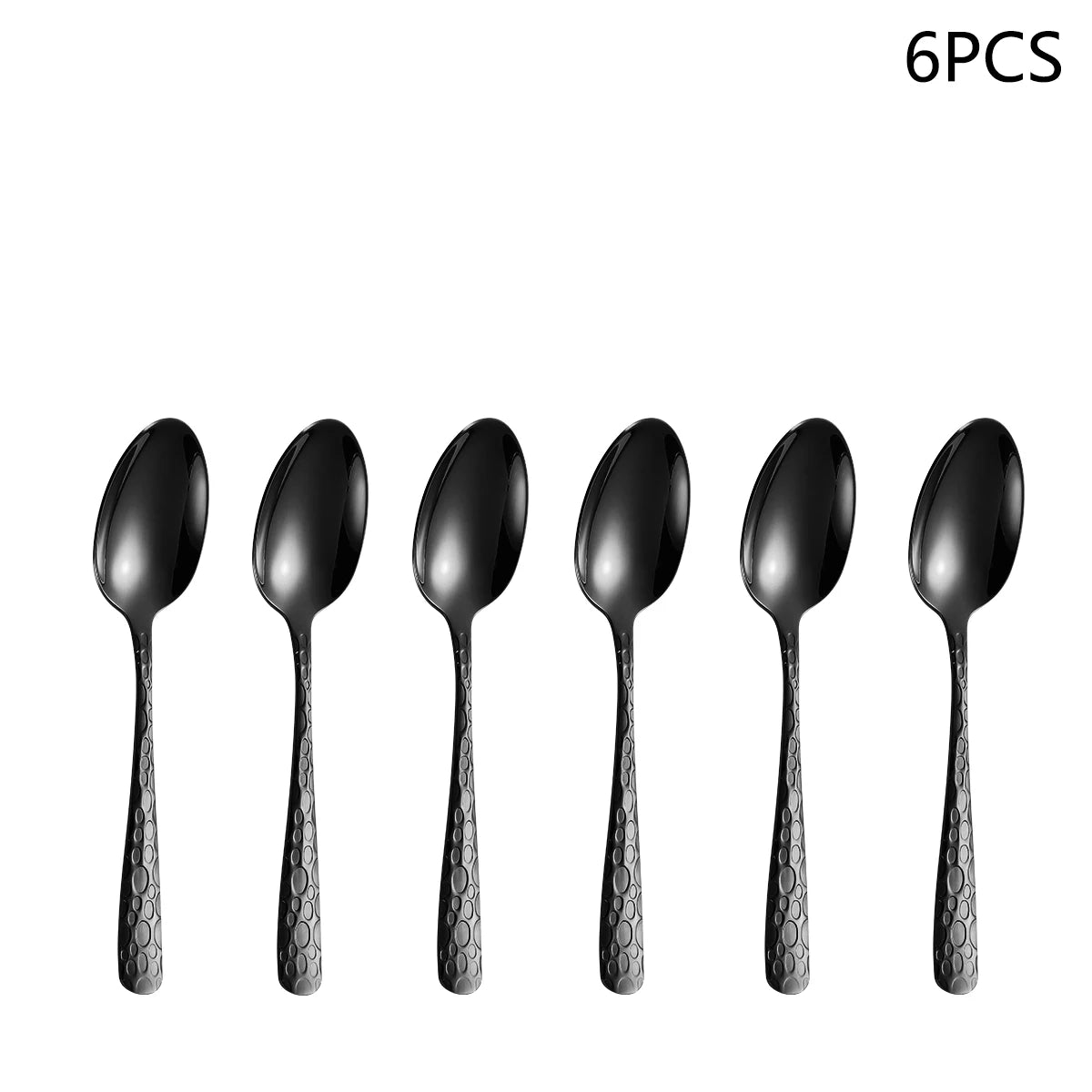 Juego de cubiertos de acero inoxidable negro de 4/6/16/24 piezas, cuchillo, tenedor y cuchara, utensilios de cocina para el hogar, vajilla para cenas navideñas