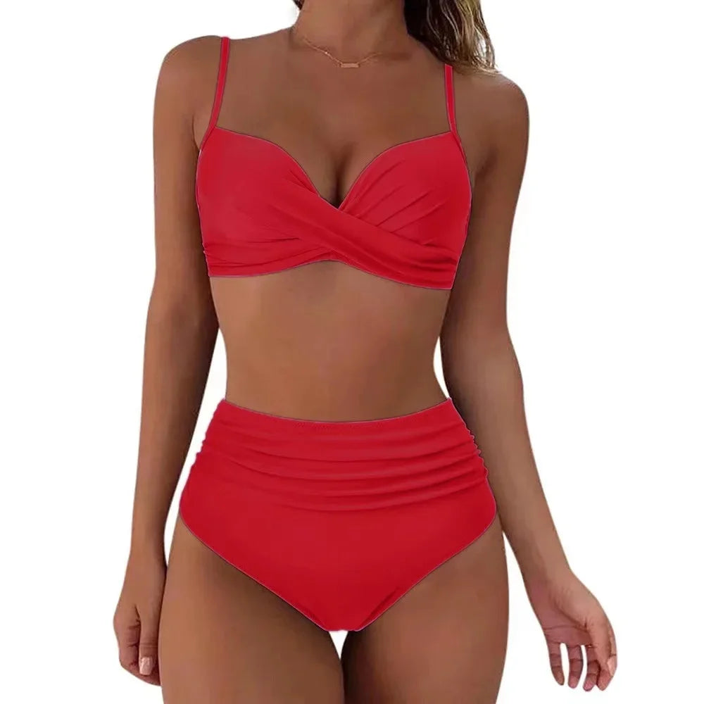 Traje de baño bikini para mujer, oferta de temporada, de nailon puro, multicolor, con bolsa rígida, SY3404, diseño independiente.