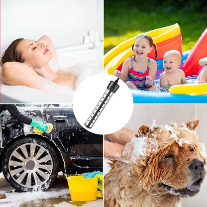 Calentador de agua de inmersión, calentador de piscina de 1500 W con control de interruptor, calentador de bañera con control inteligente de temperatura, enchufe estadounidense