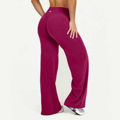 Active Wide Legging High Waist Sporty leggings woman Sports Long Pants Seamless Scrunch Hip-lifting Wide-leg pants