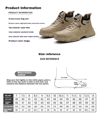 Botas de trabajo indestructibles, zapatos de seguridad para hombre, zapatos con puntera de acero, zapatillas a prueba de pinchazos, zapatos de trabajo antideslizantes para hombre, botas tácticas para hombre.