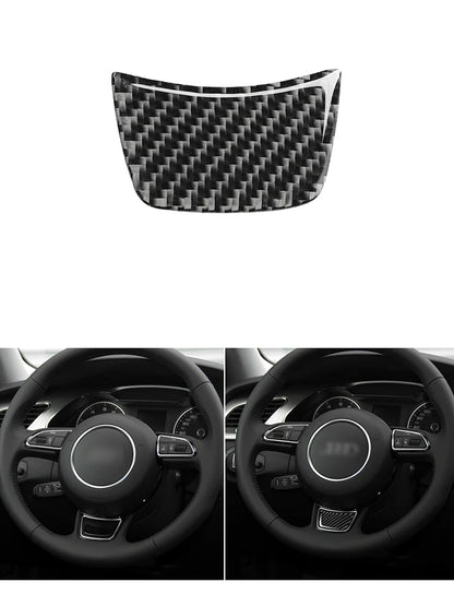 Accesorios decorativos para el interior del coche Audi A6 A7 2012 2013 2014 2015 2016 2017 2018, pegatinas negras de fibra de carbono, embellecedor de cubierta.