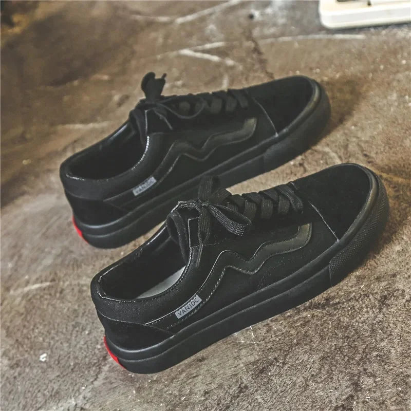 Zapatos de lona a cuadros blancos y negros originales, nuevos de otoño 2024, para mujer, estilo coreano, versátiles, de suela plana.