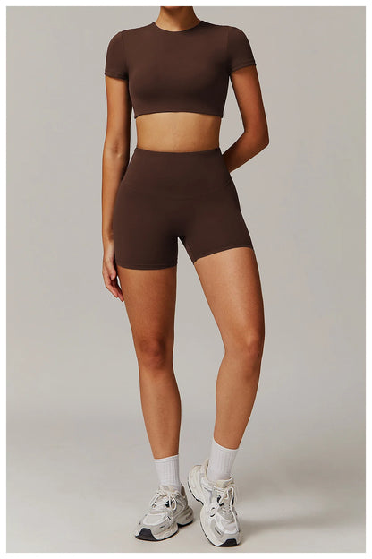 Women's Tracksuit 2PCS Yoga Sets Sportswear Workout Fitness Long Sleeved Sports Bra High Waist Leggings Gym Clothing Sports Suit