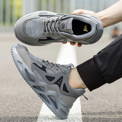 Zapatos de seguridad ligeros para hombre y mujer, zapatos de trabajo con puntera de acero, botas de trabajo, zapatillas deportivas transpirables para hombre y mujer, botas tácticas