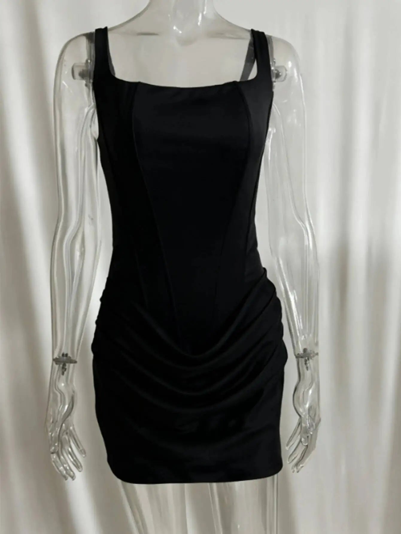 Sexy backless slip folds white summer dress women elegant birthday party dresses woman bodycon evening short dresses vestidos