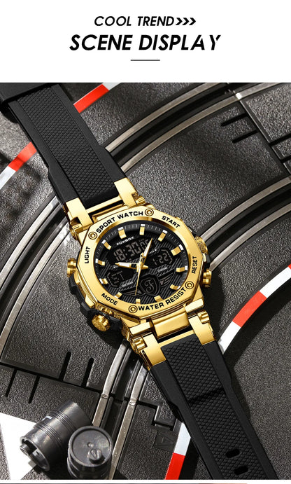 Relojes militares de lujo para hombre LIGE 2024, marca superior, resistentes al agua 5 bar, deportivos, de cuarzo con LED, para hombre, Relogio Masculino.