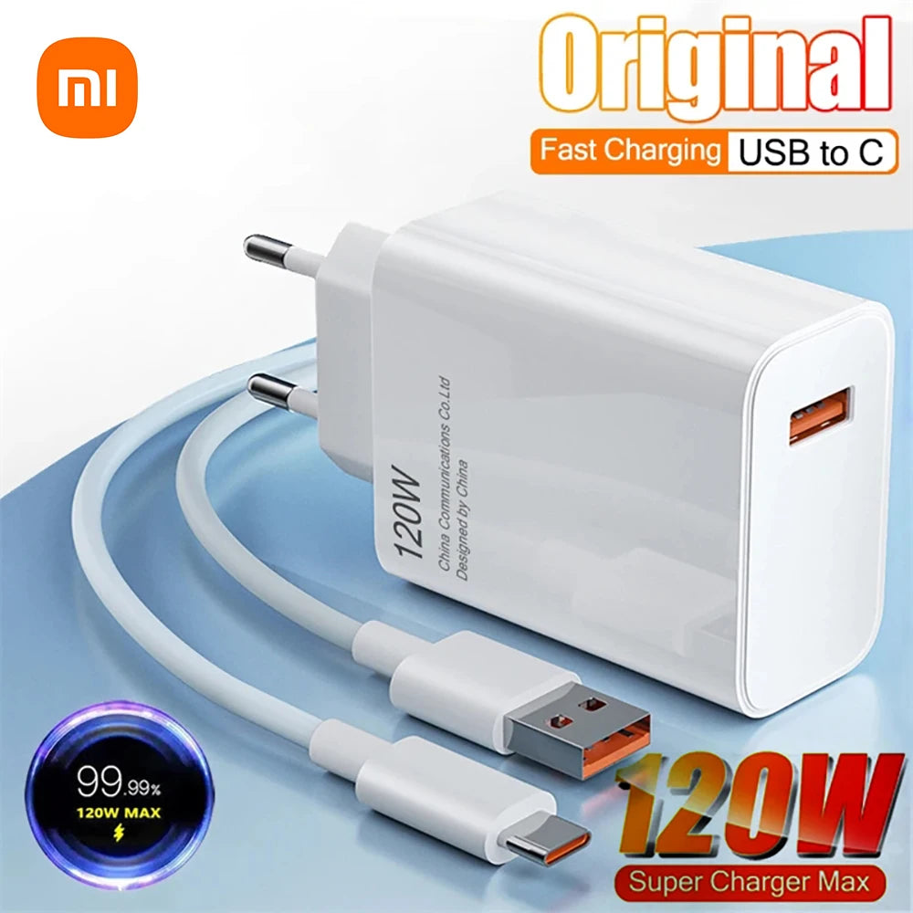 Cargador original Xiaomi de 120 W Turbo Hyper Charge, cable de carga rápida, adaptador de corriente UE-EE. UU. para Mi 13T, Redmi Note 13, 12 Pro+