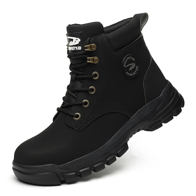 Zapatos con puntera de acero para hombre y mujer, zapatillas ligeras con puntera de acero antiaplastamiento, botas de trabajo indestructibles, calzado de seguridad para la construcción.