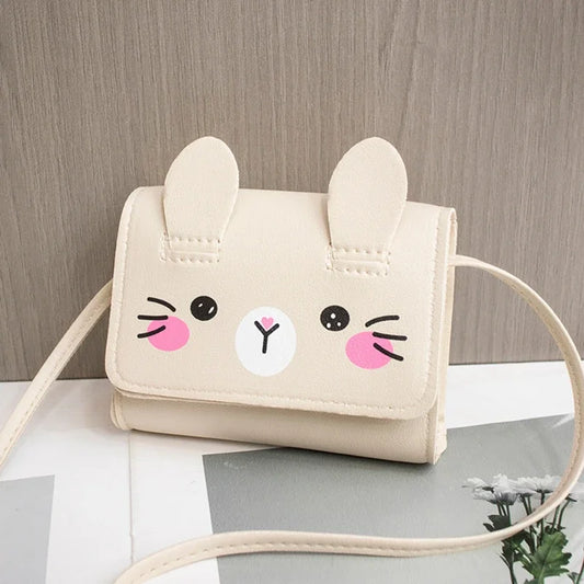 Accesorios para niños, bolso bandolera pequeño con diseño de conejo, bolso bandolera pequeño para niñas, monedero pequeño con dibujos animados para niños y niñas.