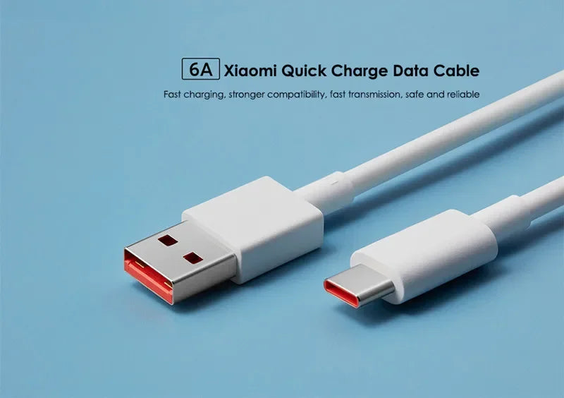 Cable de carga rápida USB tipo C original Xiaomi 6A 120W 90W 67W 55W 33W Turbo para Mi 14 13 12 11 Pro Redmi Note 12 11 T Pro POCO X4