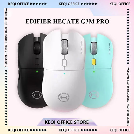 Ratón Edifier Hecate G3m/G4m Pro PAW3395, ergonómico, ligero, con 3 modos de uso, inalámbrico, Bluetooth, personalizado, accesorios para PC Gamer