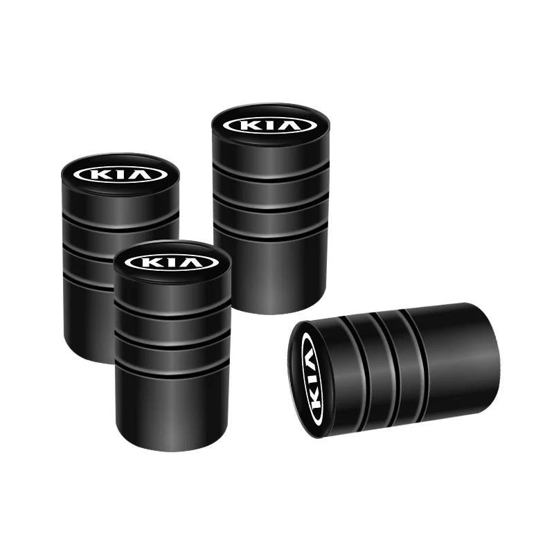 4 tapones para válvulas de neumáticos de coche con logotipo, accesorios para KIA EV6 Stinger RIO Sorento Picanto Ceed Borrego Syros K4 K5